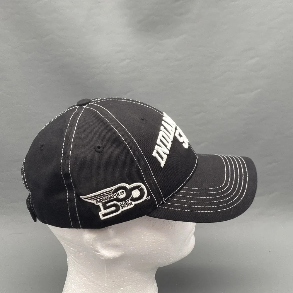2012 Indianapolis 500 Indy 500 Hat‎ Black White Contrast Stitch Racing Cap
